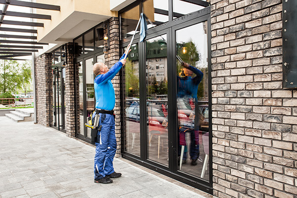professional cleaning commercial property window