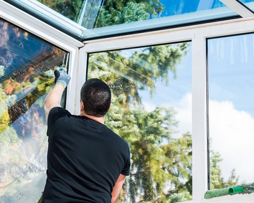 professional cleaning residential windows inside